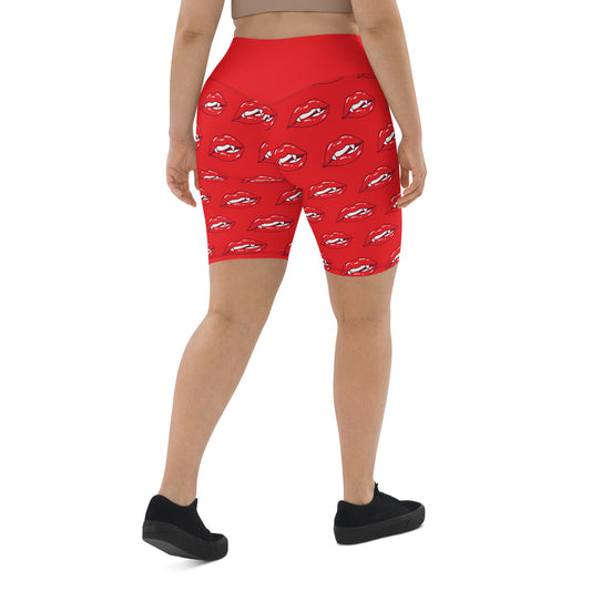 Red Moon Biker Shorts