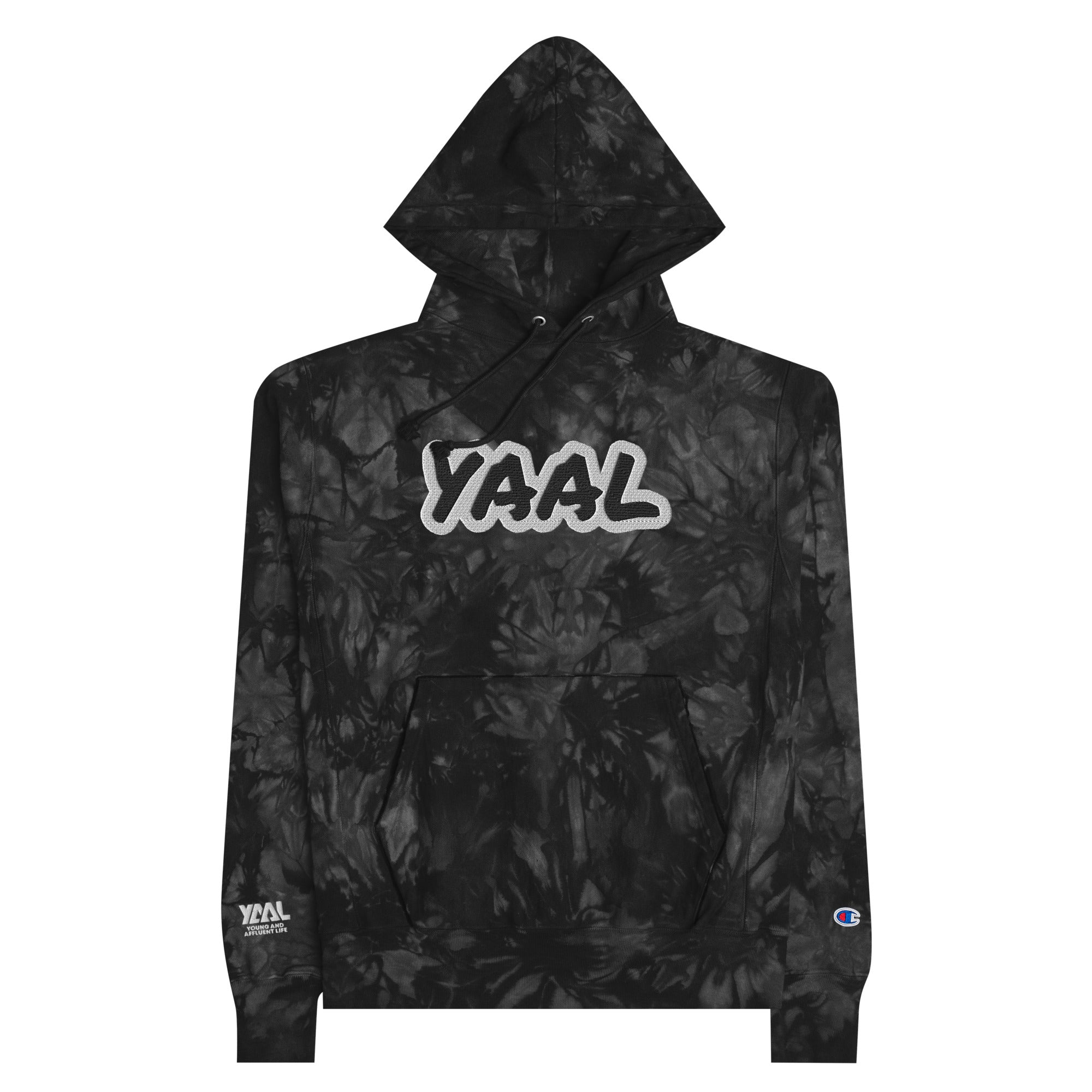 YAAL x Champion Collab tie-dye Hoodie – Young and Affluent Life